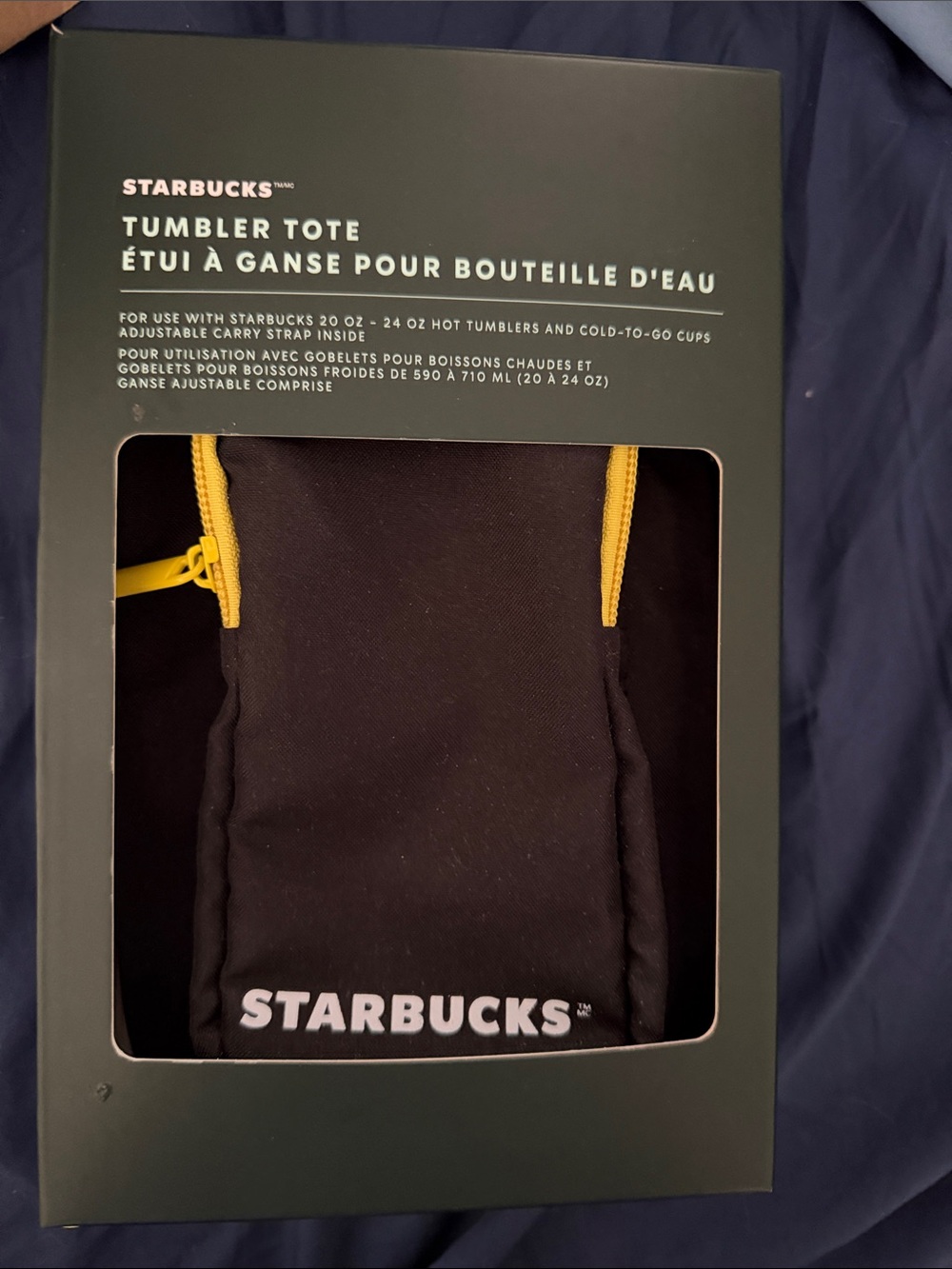 Starbucks Black and Yellow Tumbler Tote